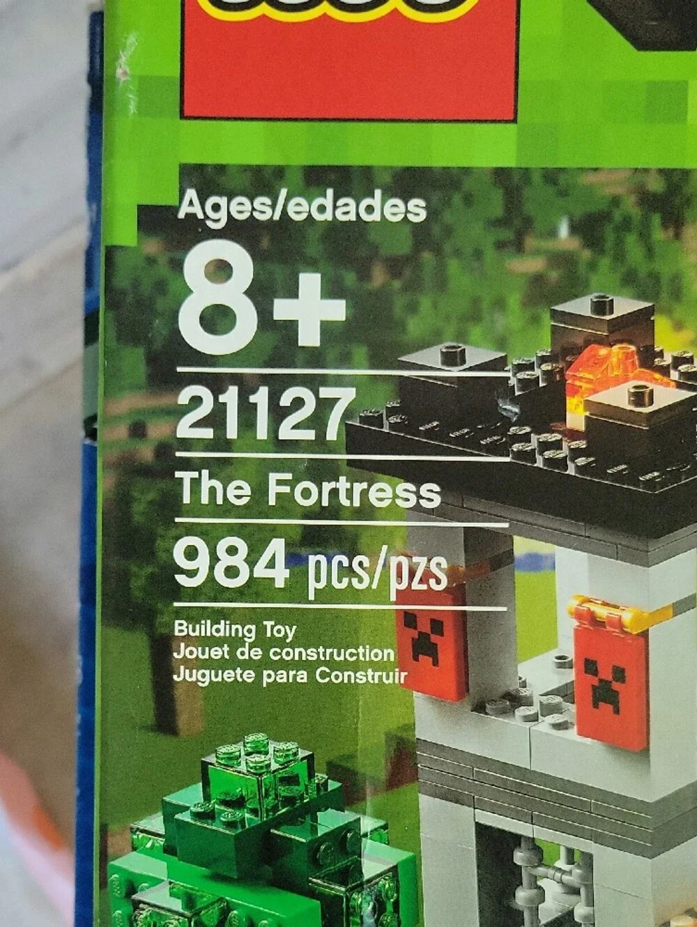 Lego Minecraft Fortress Building Set - Green, Black, Gray